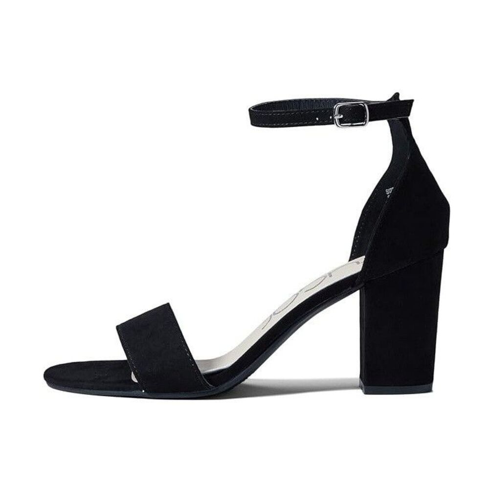 Sugar Womens 11 M Black Microsuede Machelene Block Heel Sandals NIB JT1